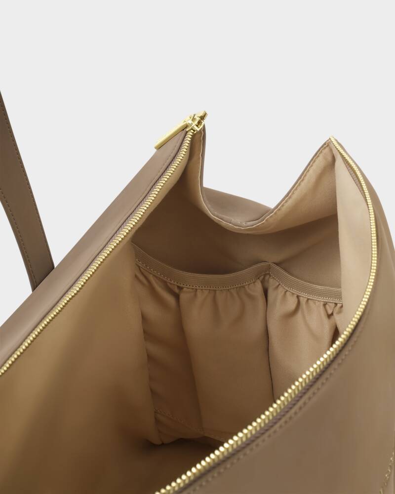 Katie Loxton Milan Cabin Bag in Taupe Suedette