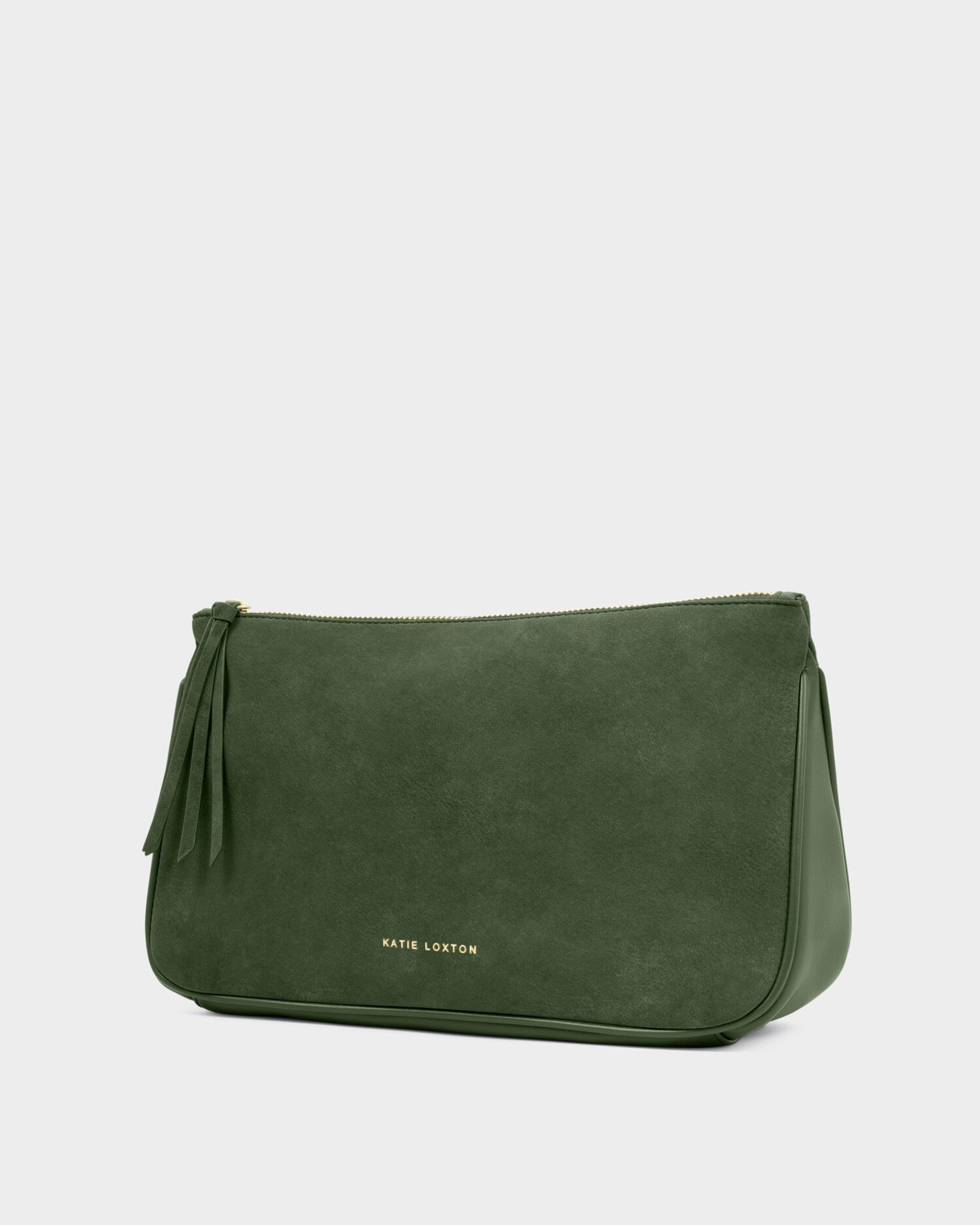 Katie Loxton Ascot Suedette Weekend Bag & Pouch Organiser in Forest Green Suedette