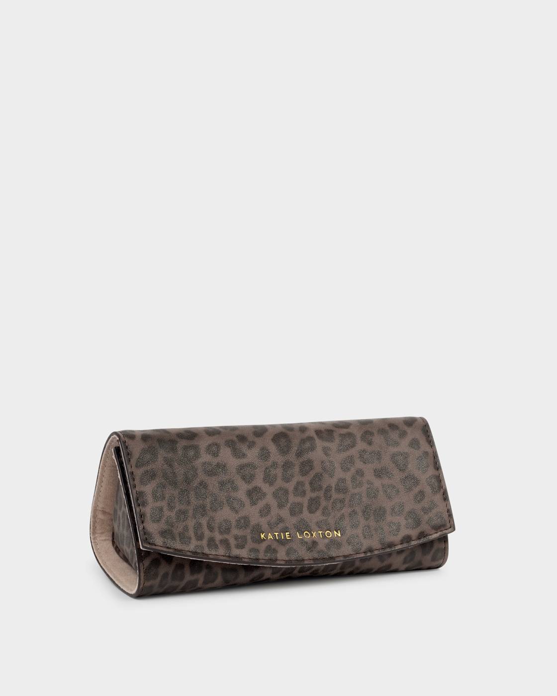 Katie Loxton Suedette Travel Jewellery & Accessories Organiser in Leopard