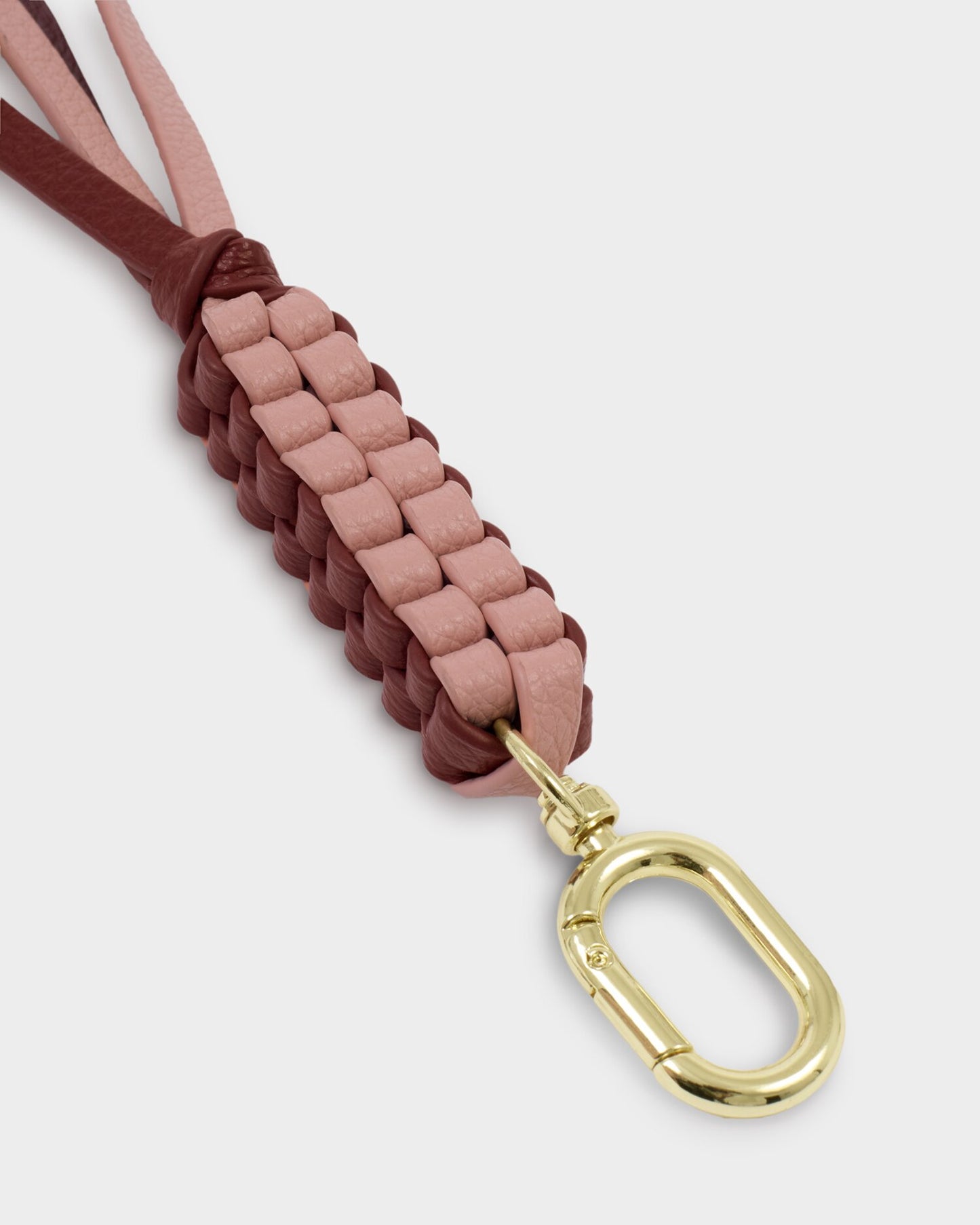 Katie Loxton Braided Bag Charm Keyring in Rose Pink / Cherry