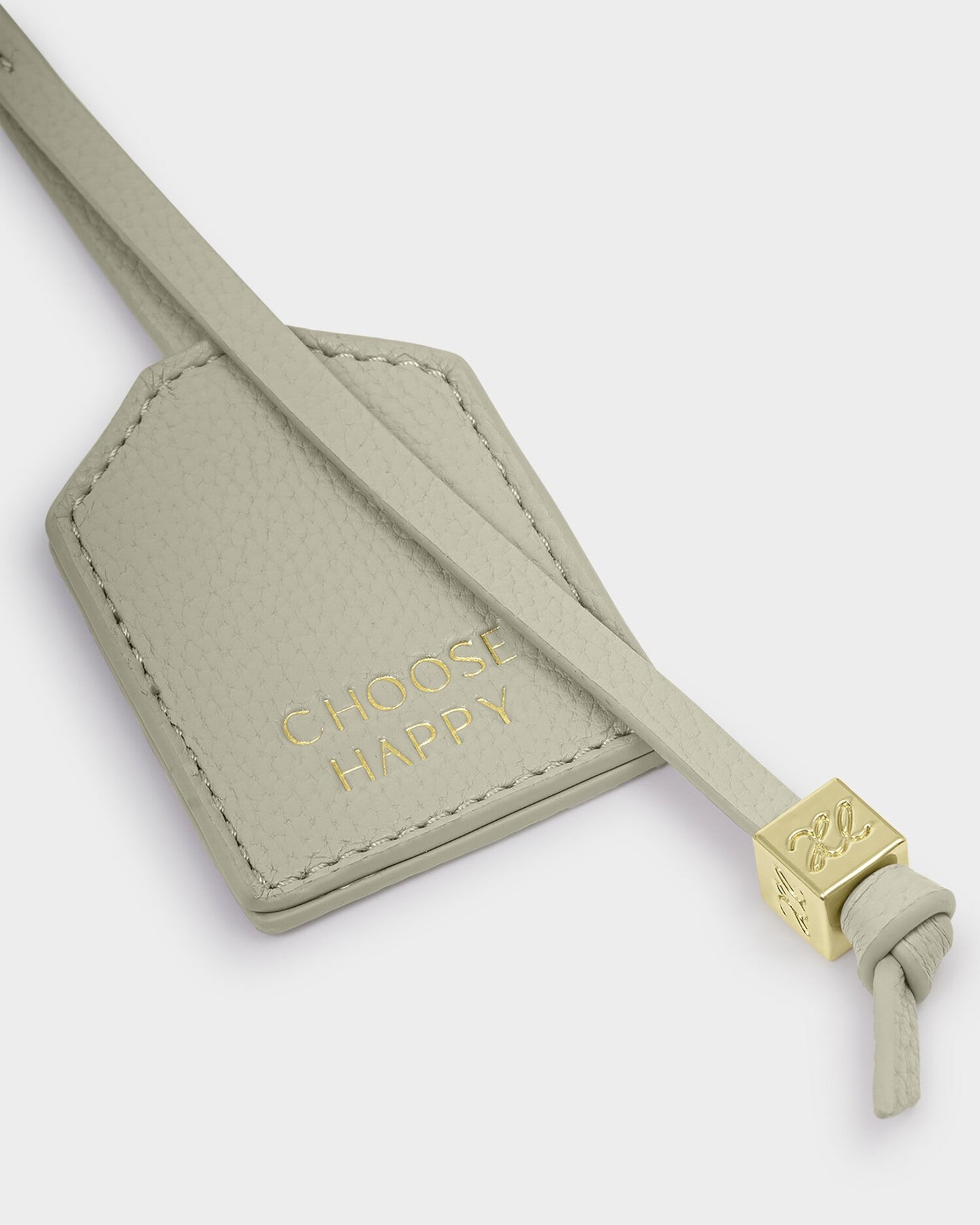 Katie Loxton Sentiment Tag Keyring - Choose Happy - in Green Mist