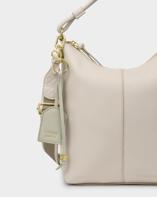 Katie Loxton Sentiment Tag Keyring - Choose Happy - in Green Mist