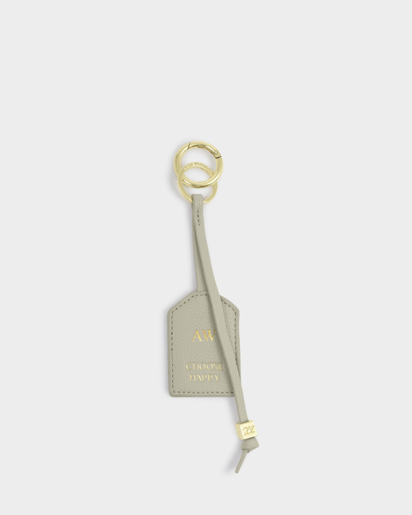 Katie Loxton Sentiment Tag Keyring - Choose Happy - in Green Mist