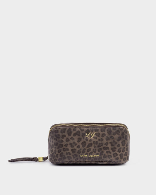 Katie Loxton Fold-Out Make Up Bag in Leopard