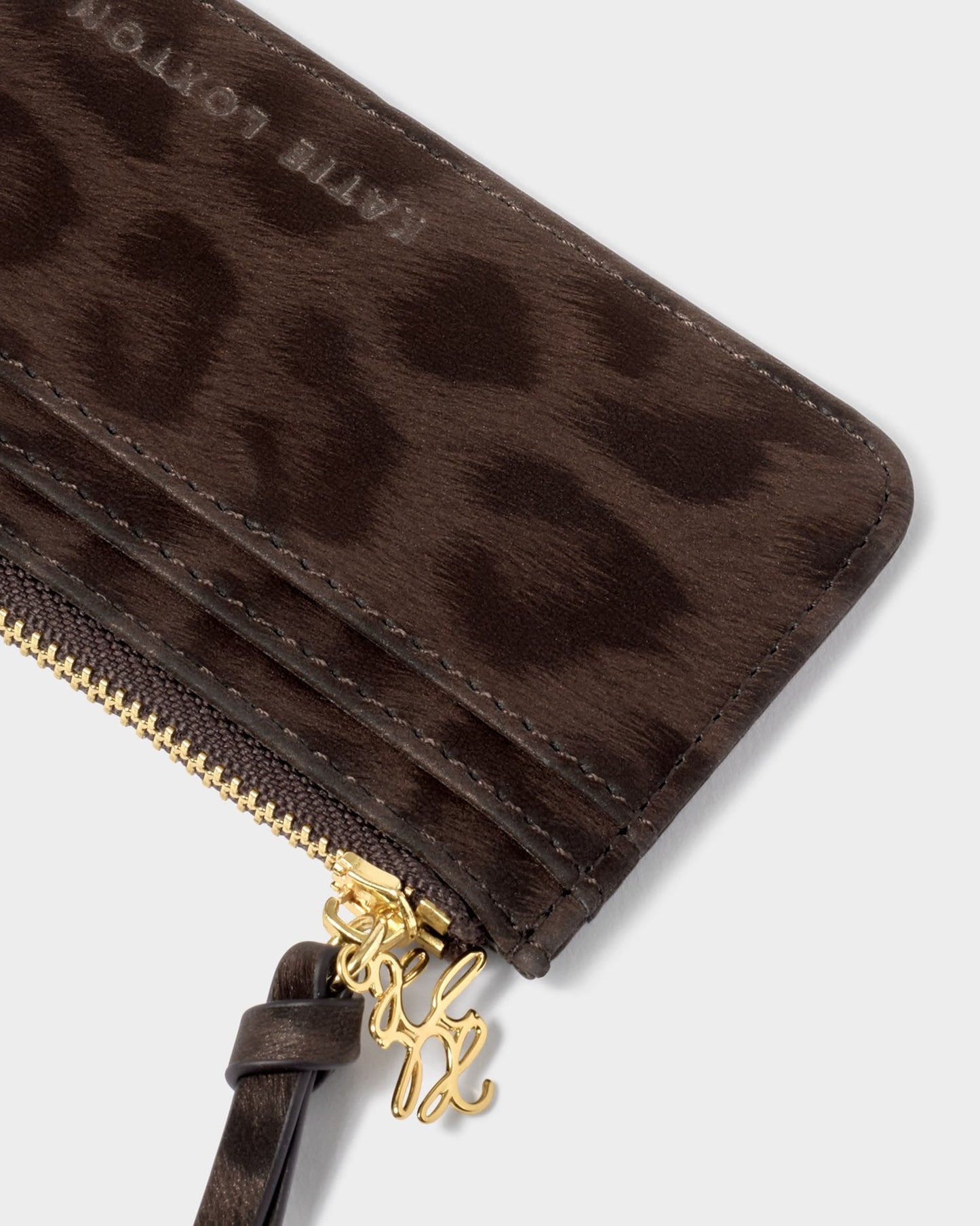Katie Loxton Gift Boxed Coin & Card Holder in Chocolate Leopard