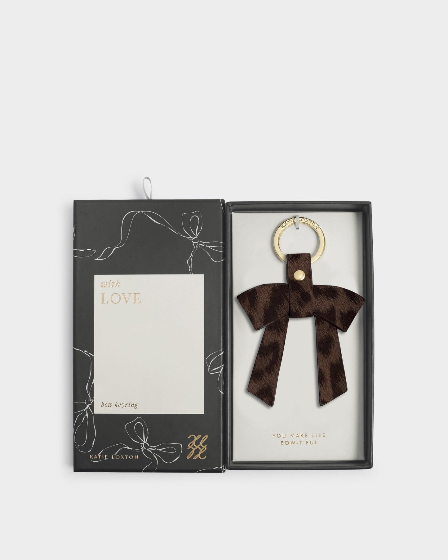 Katie Loxton Boxed Bow Keyring  ‘You Make My Life Bow-tiful’
