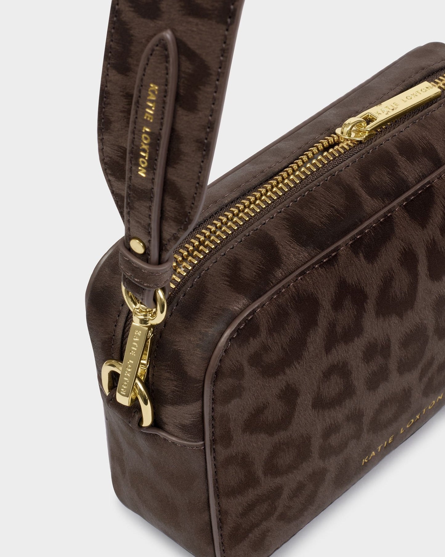 Katie Loxton Avery Small Crossbody Bag in Chocolate Leopard