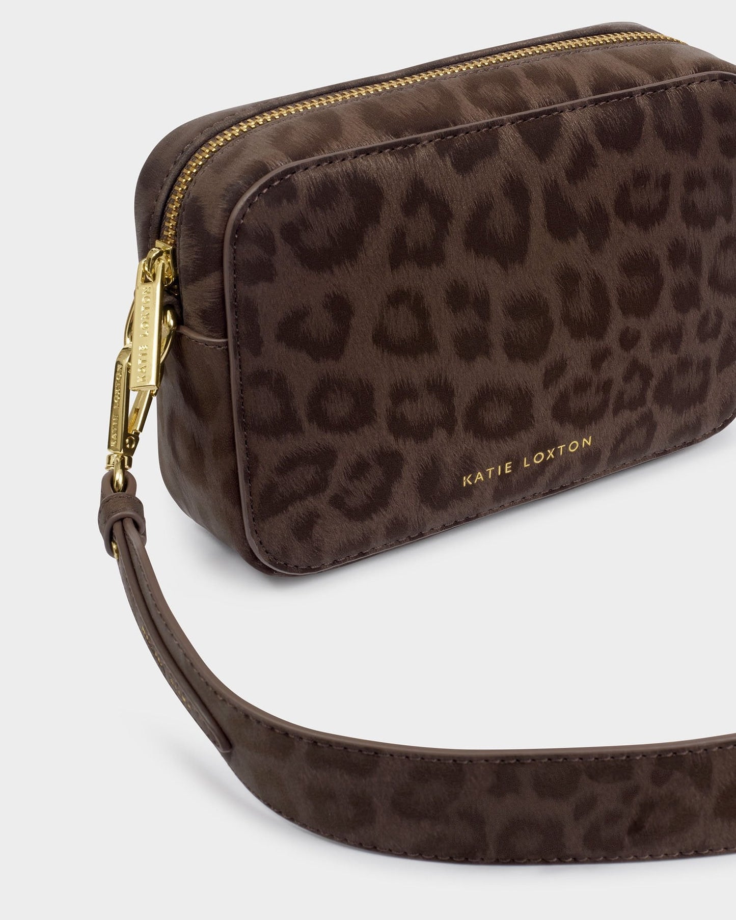 Katie Loxton Avery Small Crossbody Bag in Chocolate Leopard