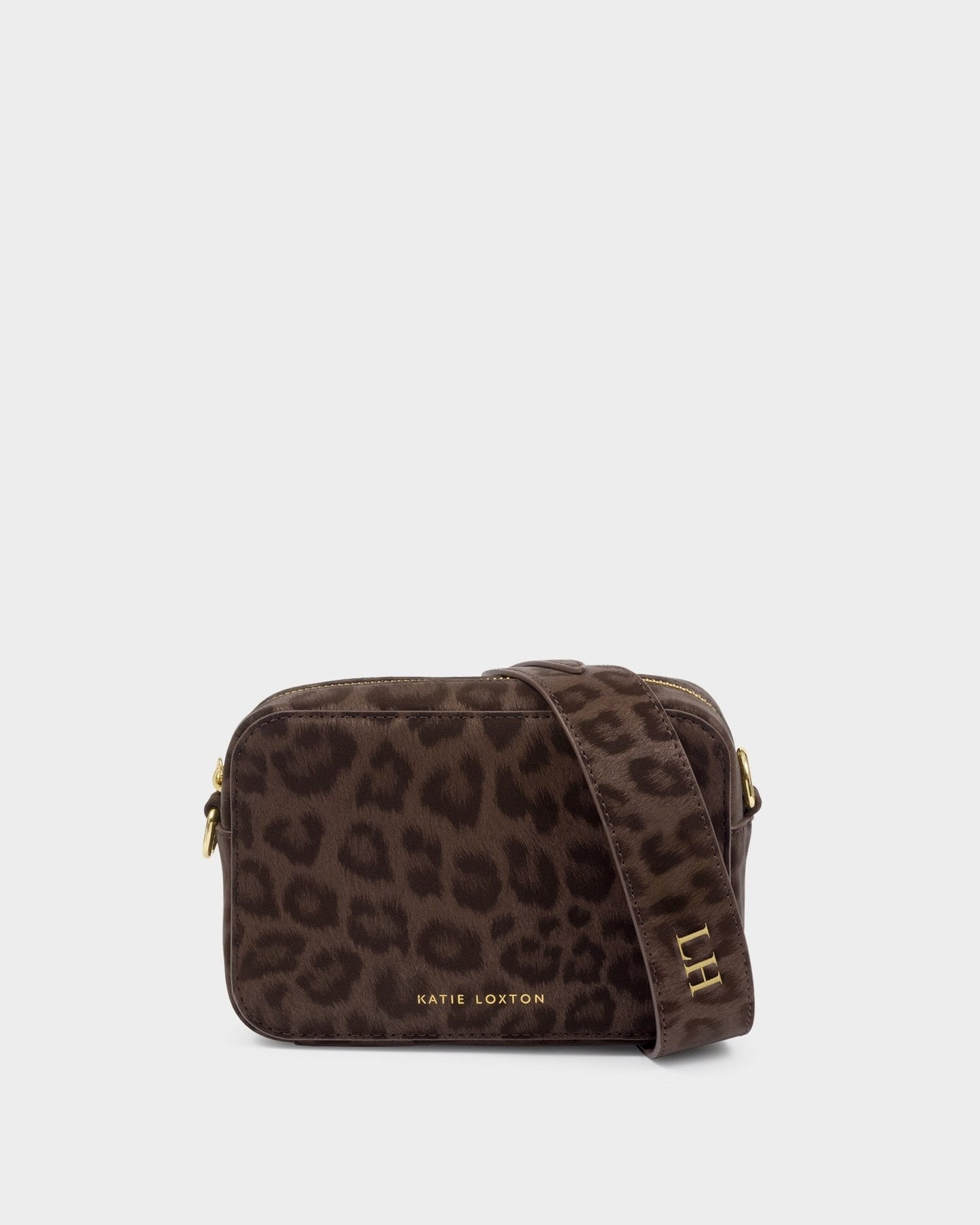Katie Loxton Avery Small Crossbody Bag in Chocolate Leopard