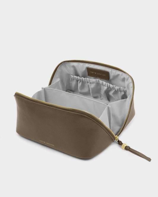 Katie Loxton Soho Medium Makeup & Wash Bag in Mink