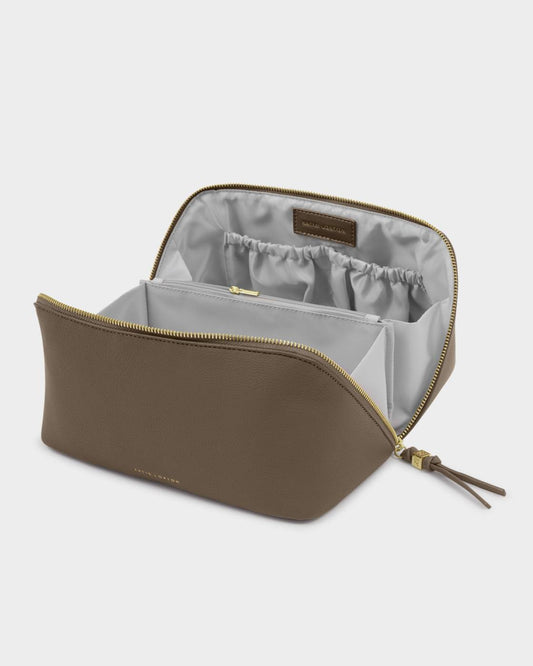 Katie Loxton Soho Large Makeup & Wash Bag in Mink