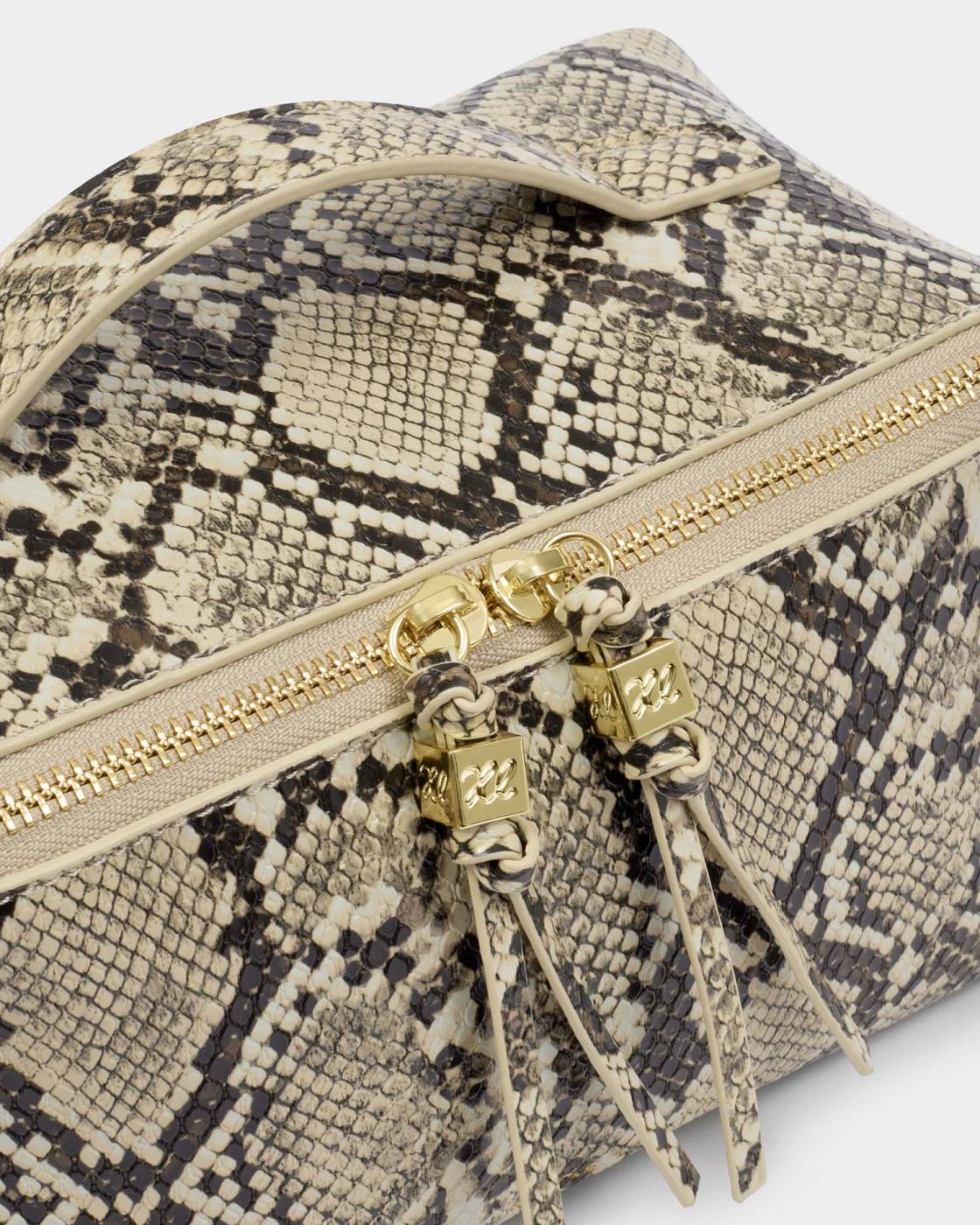 Katie Loxton Fold-Out Make Up Bag in Faux Snakeskin
