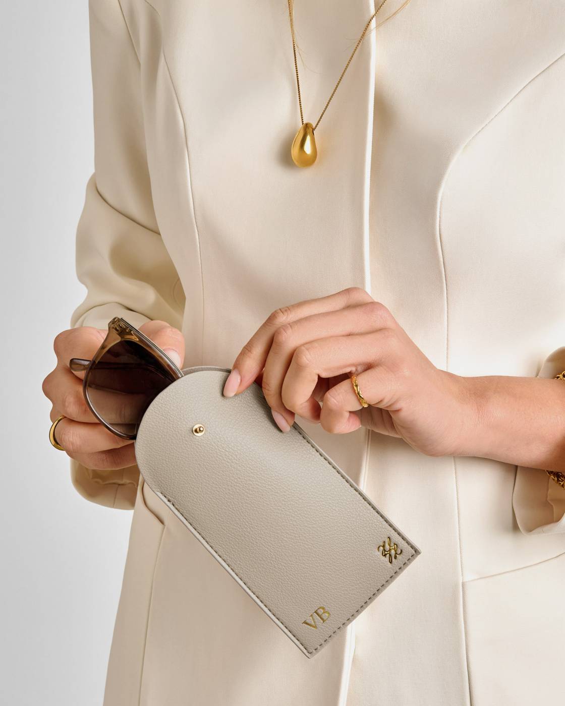 Katie Loxton Glasses Sleeve in Cloud Taupe