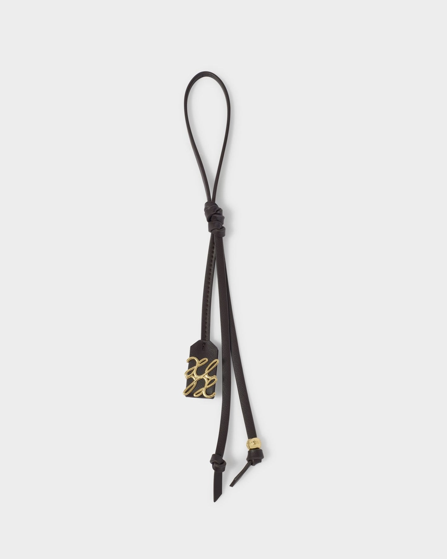 Katie Loxton Signature Bag Charm in Chocolate Suedette