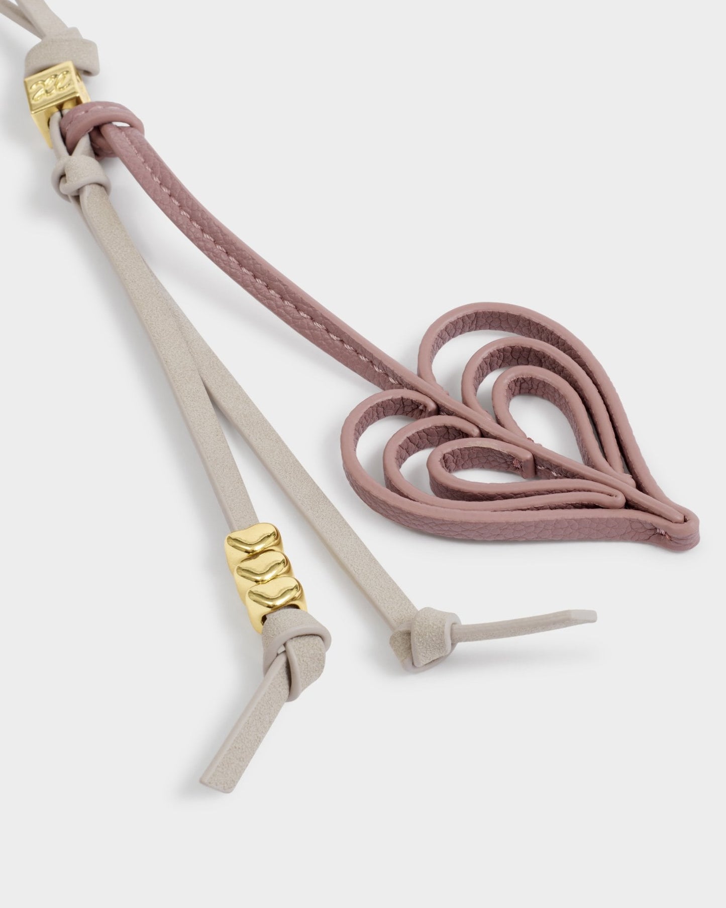 Katie Loxton Heart Bag Charm in Deep Rose