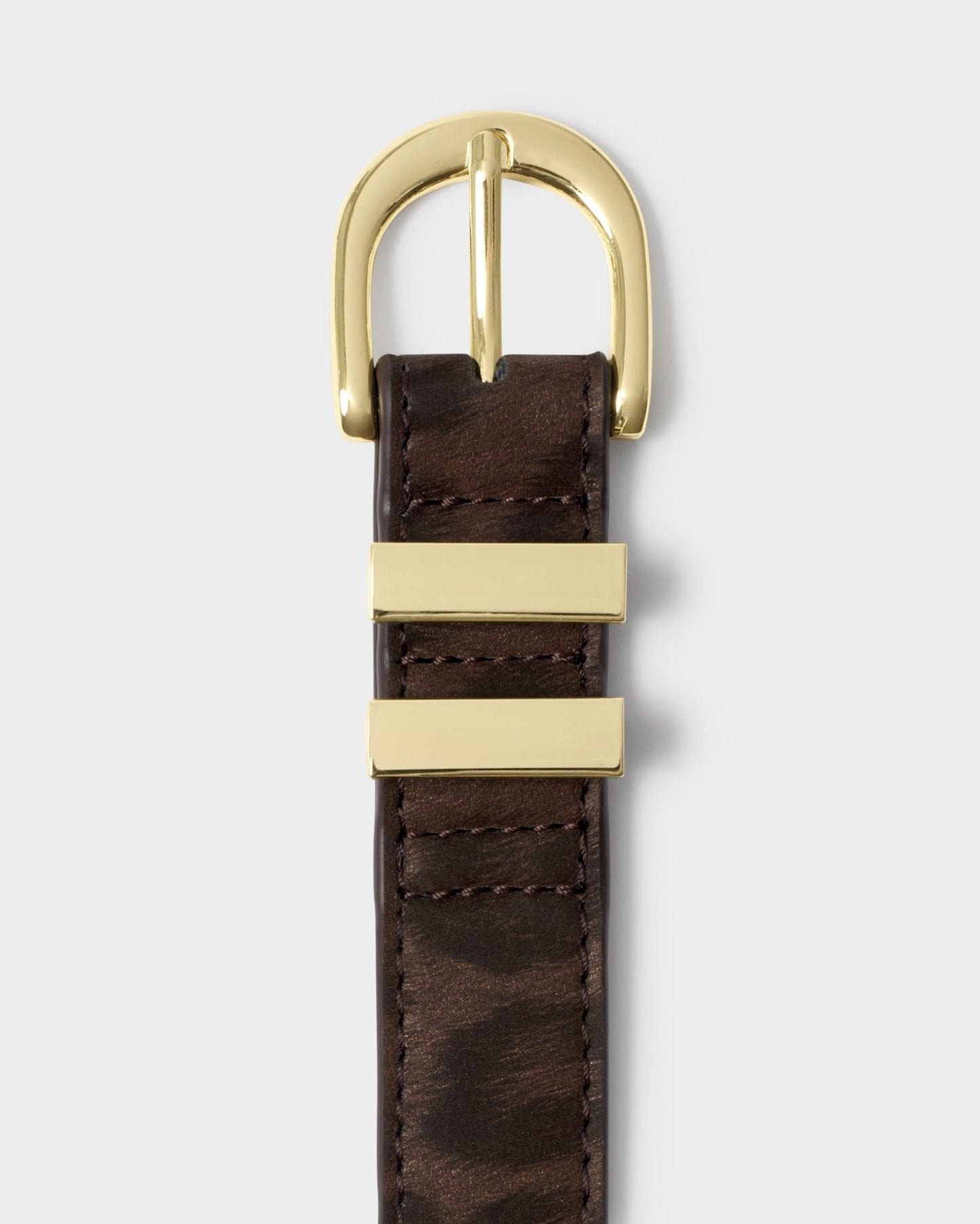 Katie Loxton Buckle Belt in Leopard Chocolate