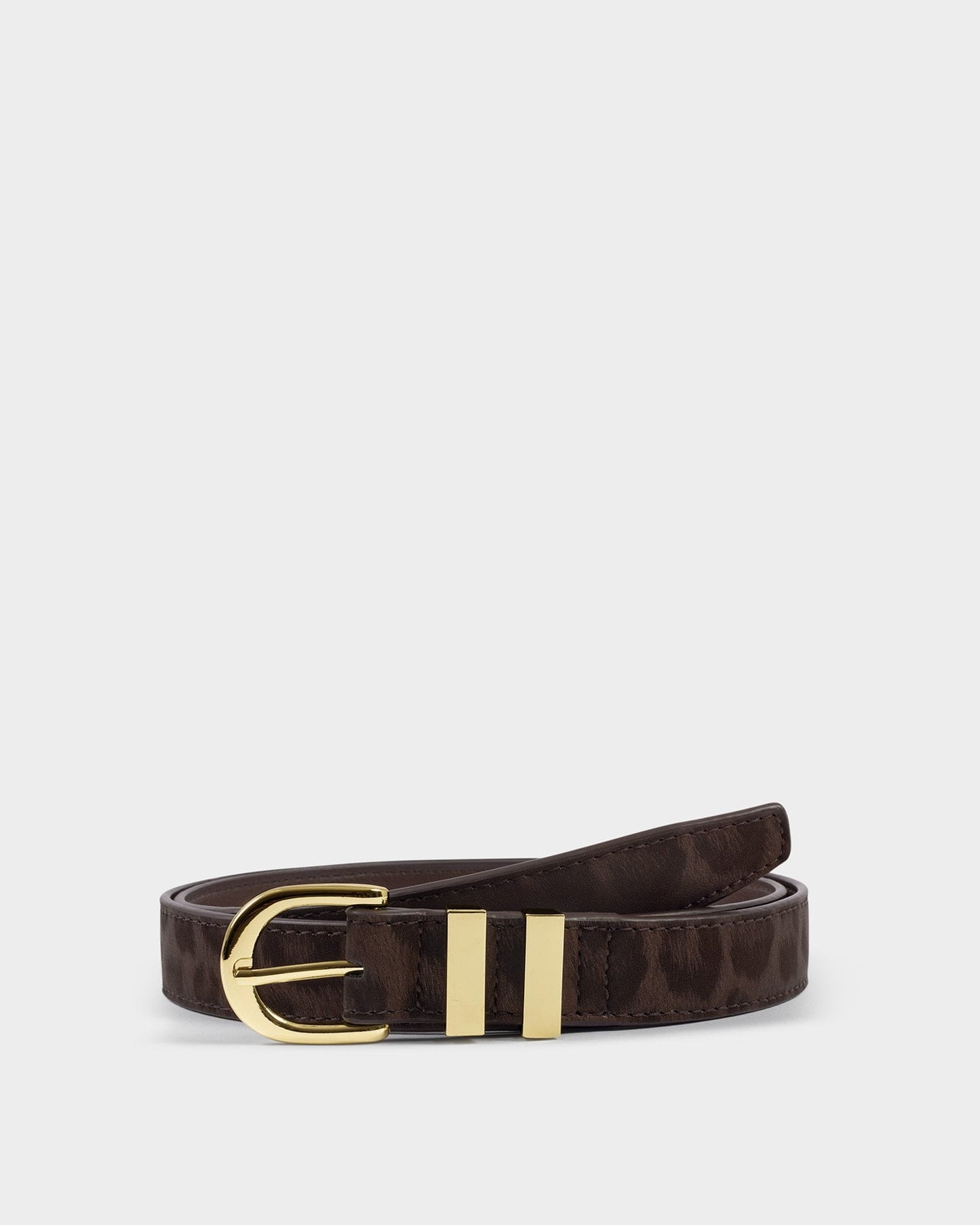 Katie Loxton Buckle Belt in Leopard Chocolate