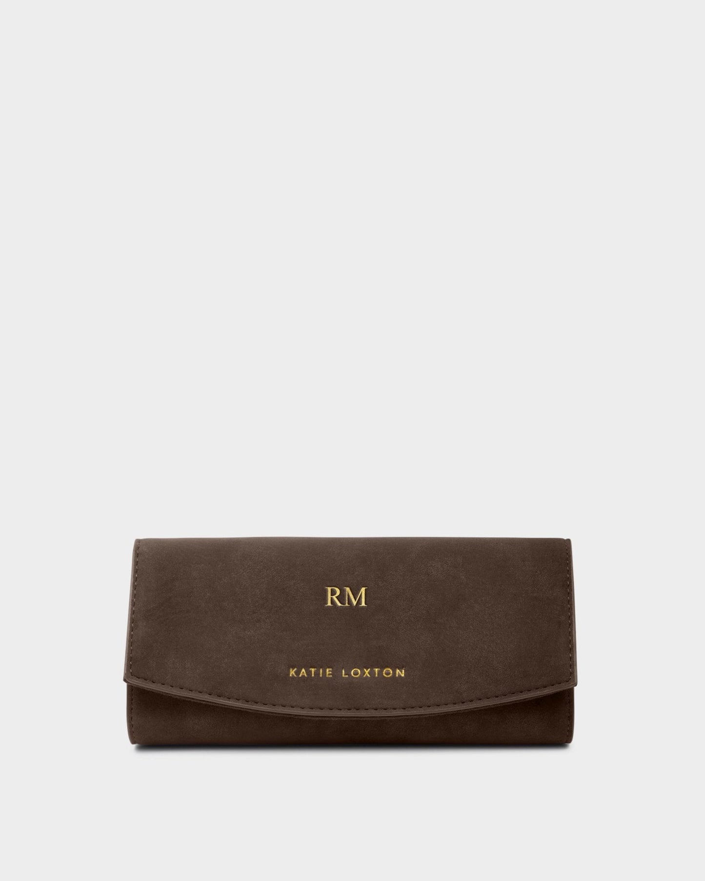 Katie Loxton Suedette Travel Jewellery & Accessories Organiser in Chocolate