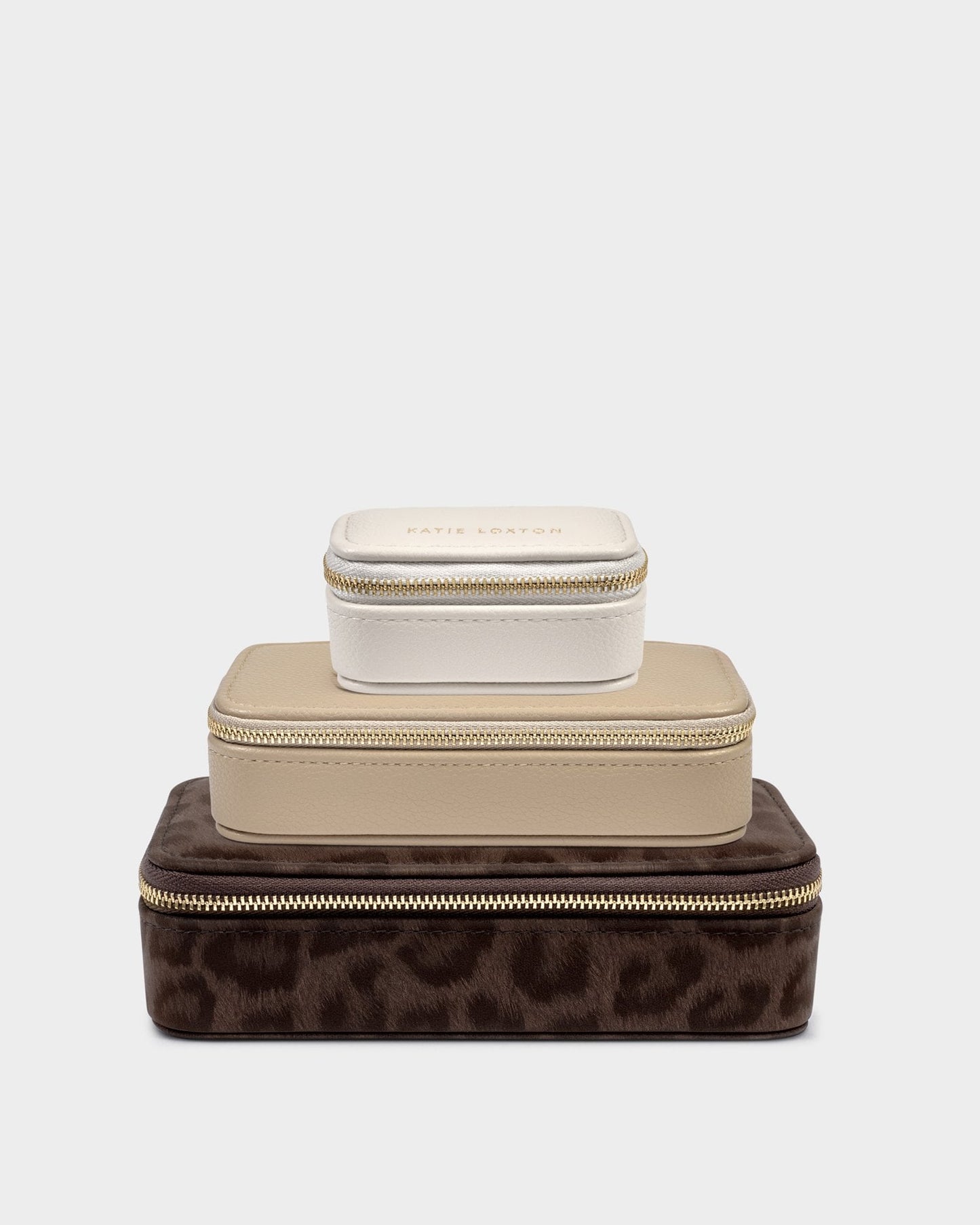 Katie Loxton Classic Jewellery Box in Chocolate Leopard