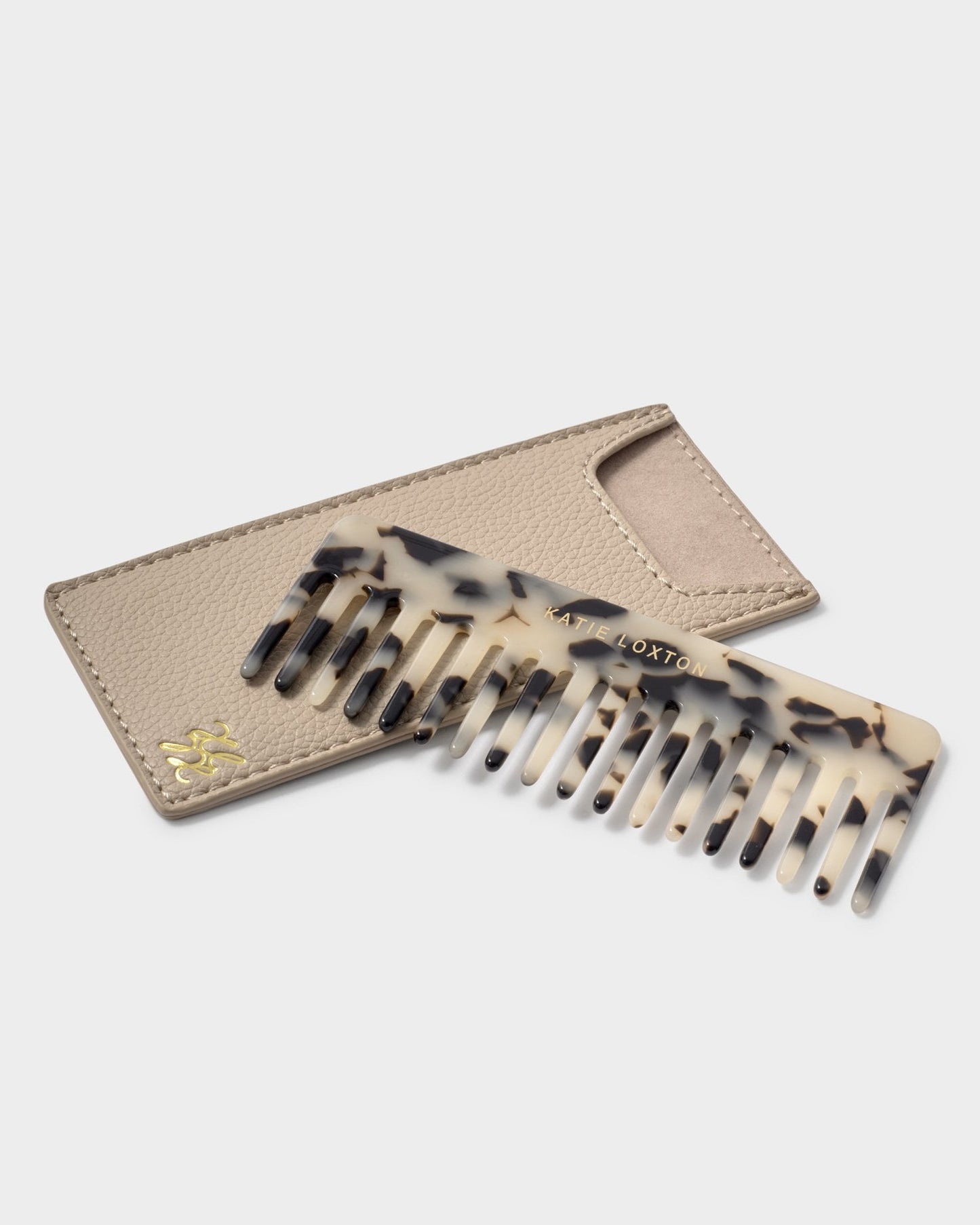 Katie Loxton Hair Comb & Case in Pale Tortoiseshell