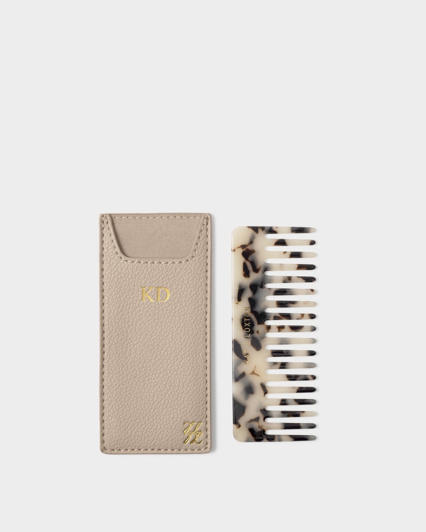 Katie Loxton Hair Comb & Case in Pale Tortoiseshell