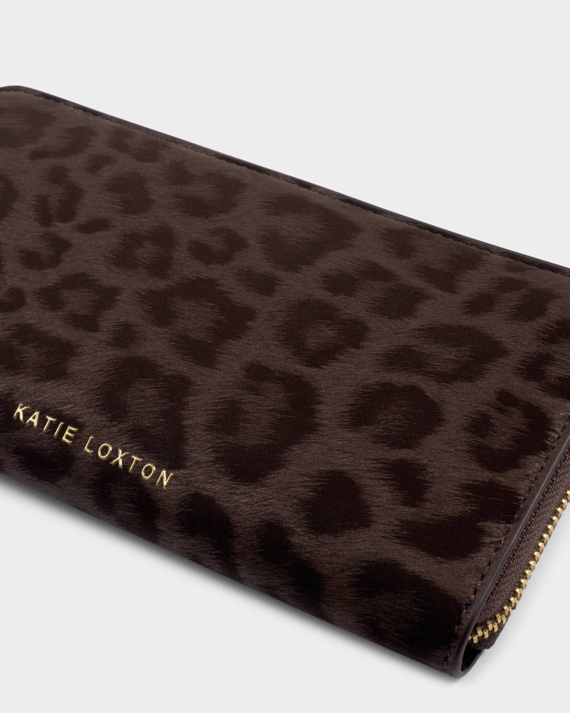 Katie Loxton Milan Large Purse in Chocolate Leopard
