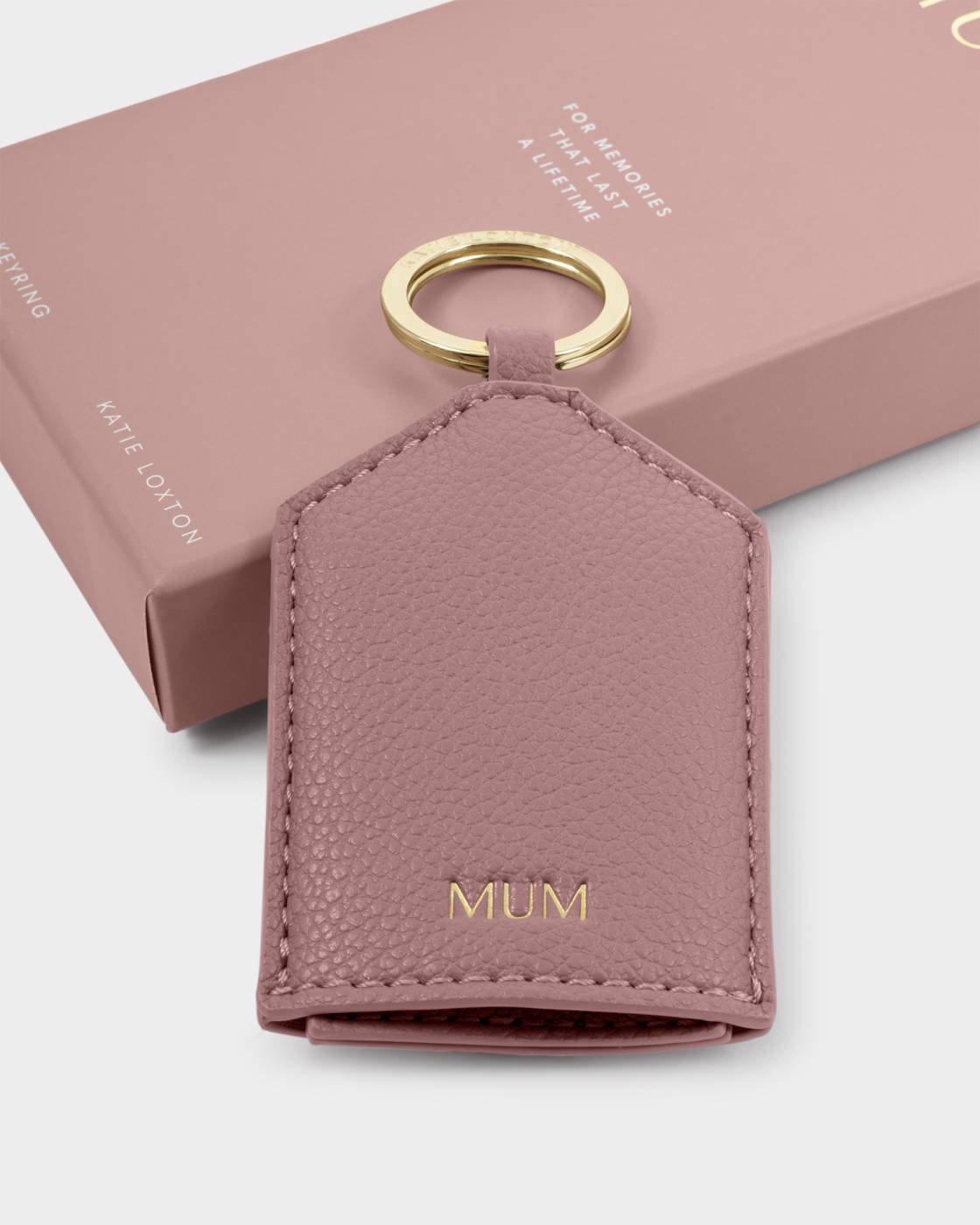 Katie Loxton Boxed 'Mum' Photo Keyring in Deep Rose