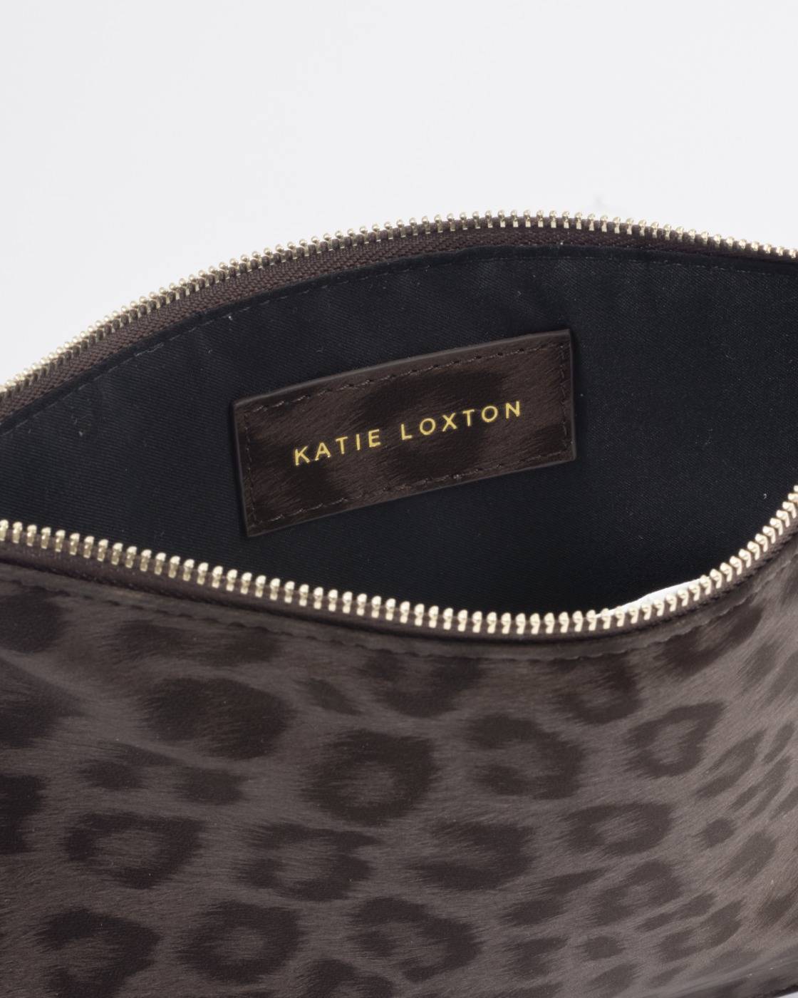 Katie Loxton Tassel Charm Pouch in Chocolate Leopard