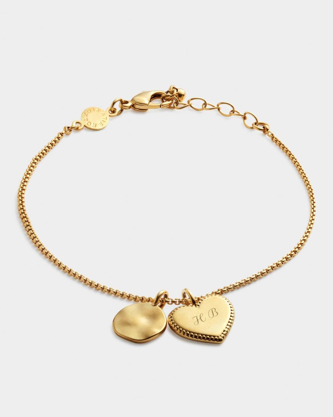 Katie Loxton 'Happy Birthday' Waterproof Gold Charm Bracelet