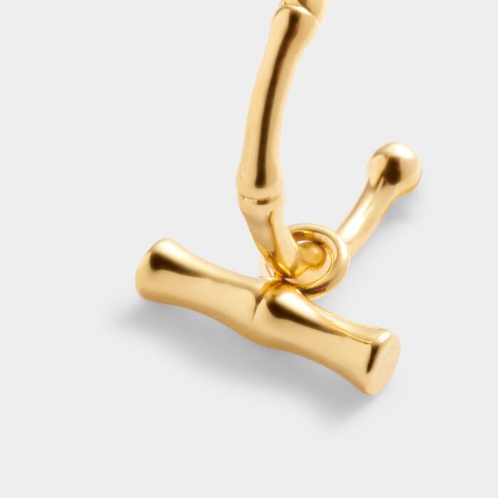 Katie Loxton Bamboo Hoop Earrings - Gold Coated