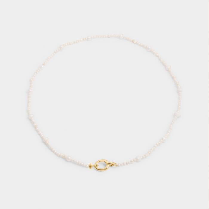 Katie Loxton Pearl Glow Choker - Pearl and Gold Coated