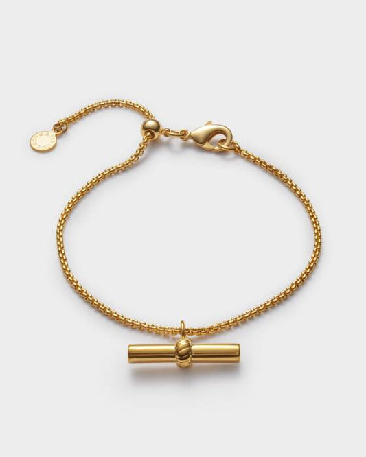 Katie Loxton Themis Large T-Bar Bracelet - Gold Coated