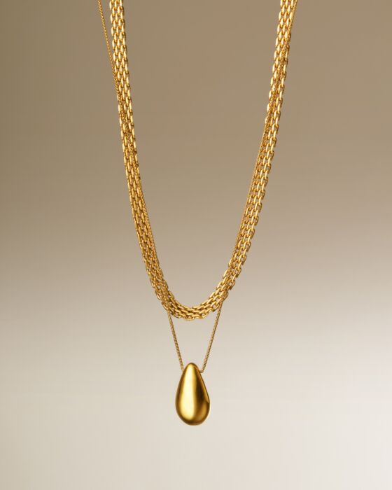 Katie Loxton Braid Chain Waterproof Gold Necklace 40cm