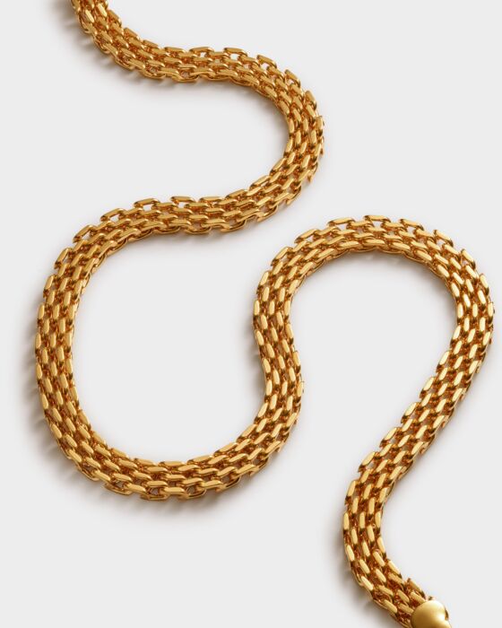 Katie Loxton Braid Chain Waterproof Gold Necklace 40cm