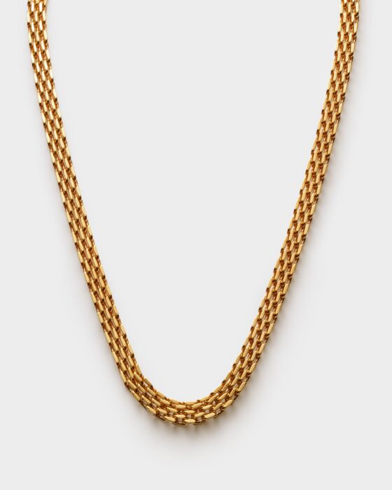 Katie Loxton Braid Chain Waterproof Gold Necklace 40cm