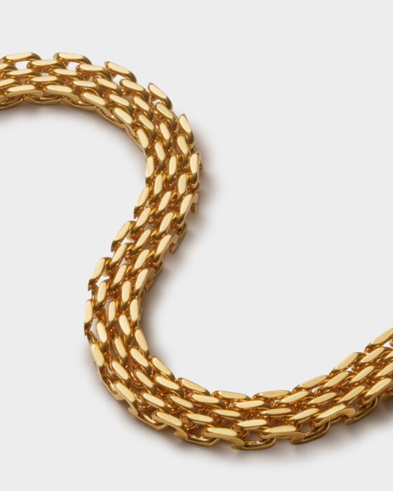 Katie Loxton Braid Chain Waterproof Gold Bracelet 18cm