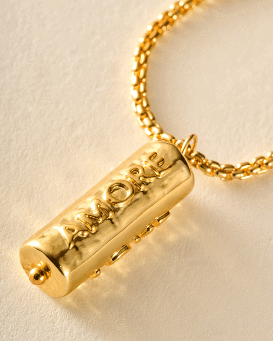 Katie Loxton Love Language Waterproof Gold Necklace 45cm