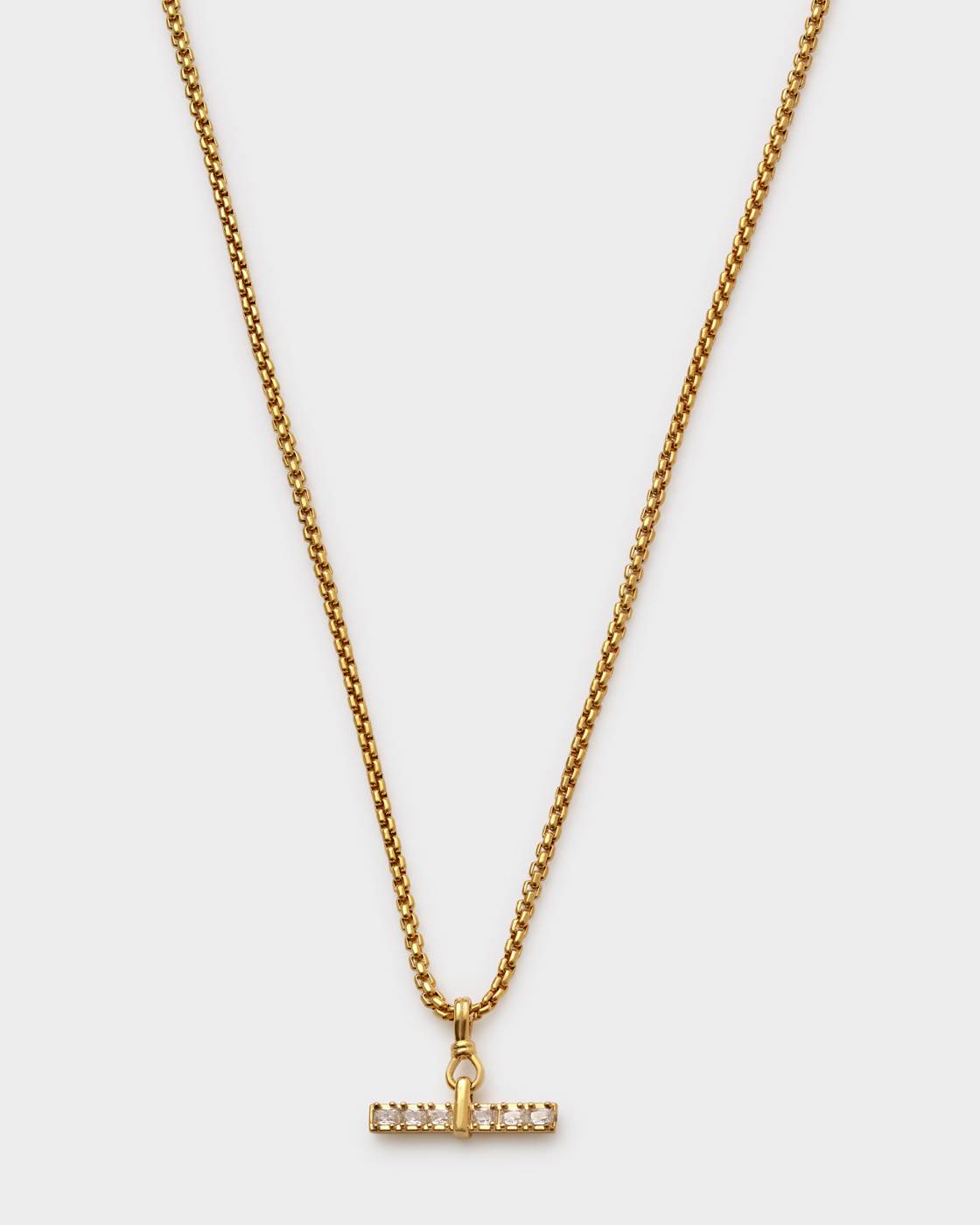 Katie Loxton Lustre Waterproof Gold T-Bar Necklace