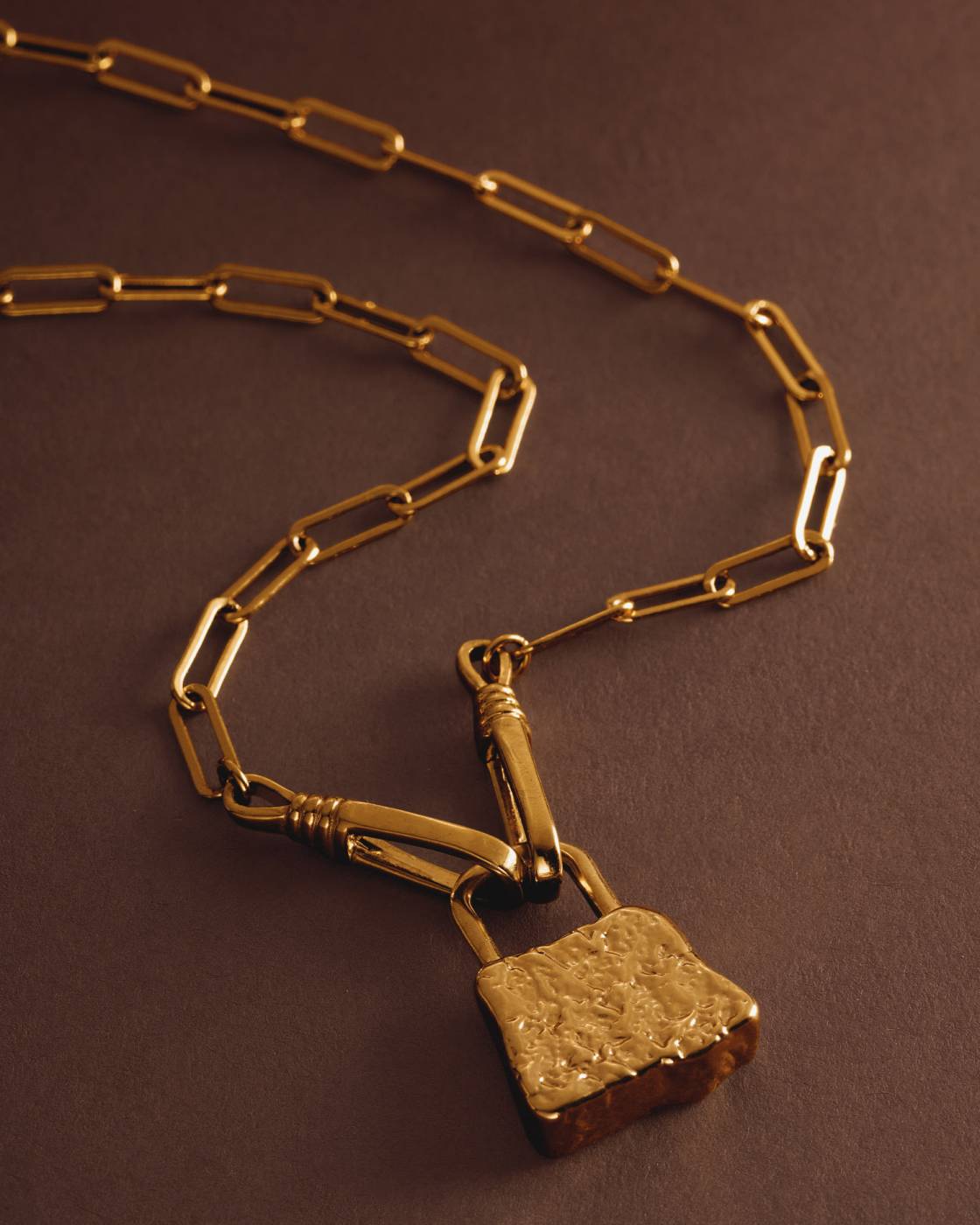 Katie Loxton Luxe Lock Waterproof Gold Necklace
