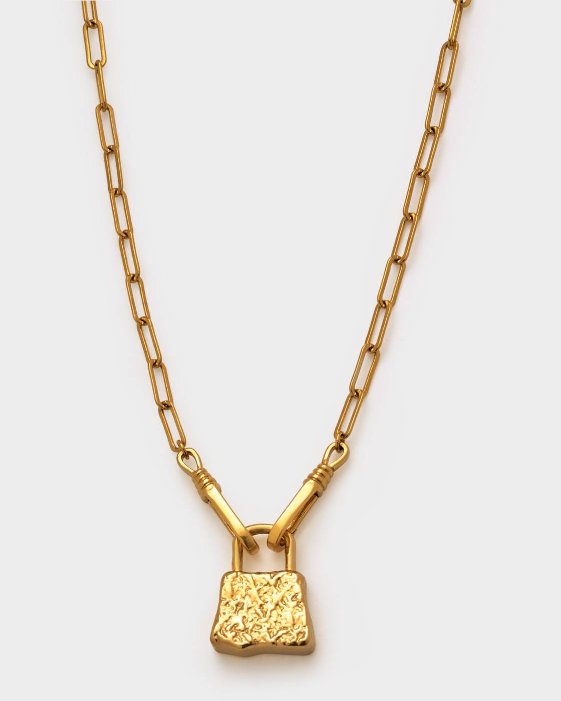 Katie Loxton Luxe Lock Waterproof Gold Necklace