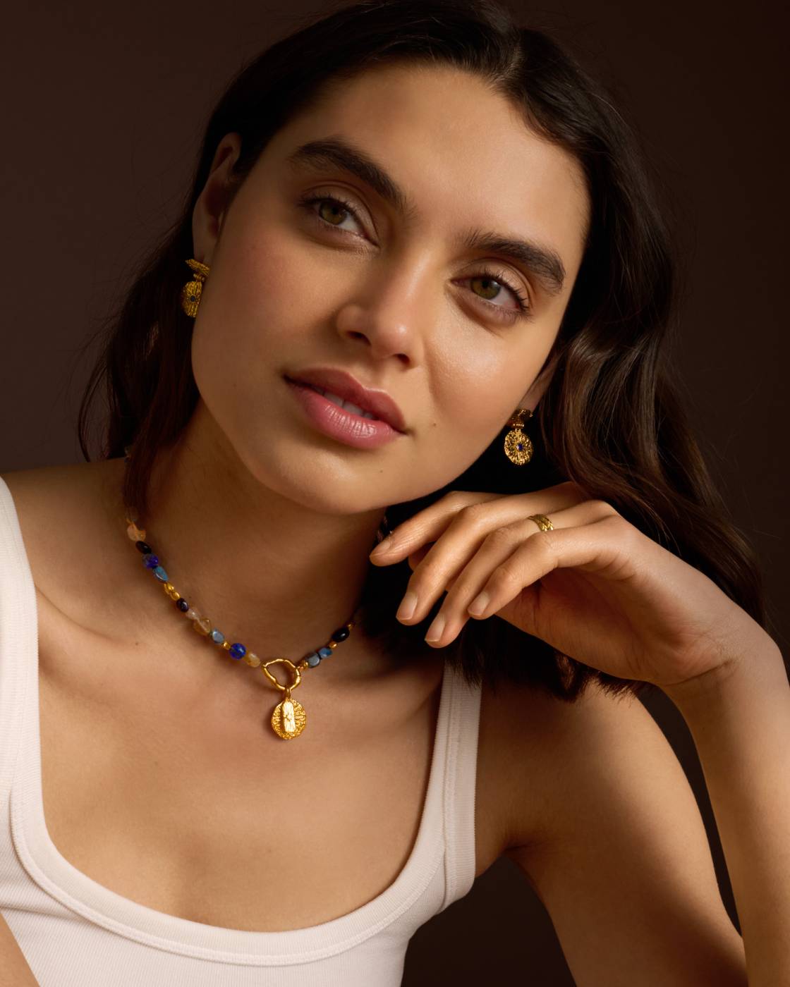 Katie Loxton Midnight Solesi Waterproof Gold Earrings