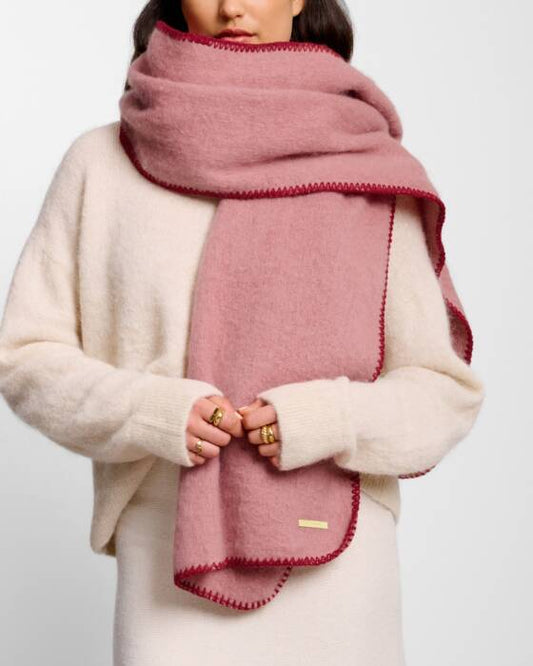Katie Loxton Whipstitch Scarf - Dusty Pink