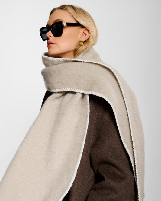 Katie Loxton Whipstitch Scarf - Taupe