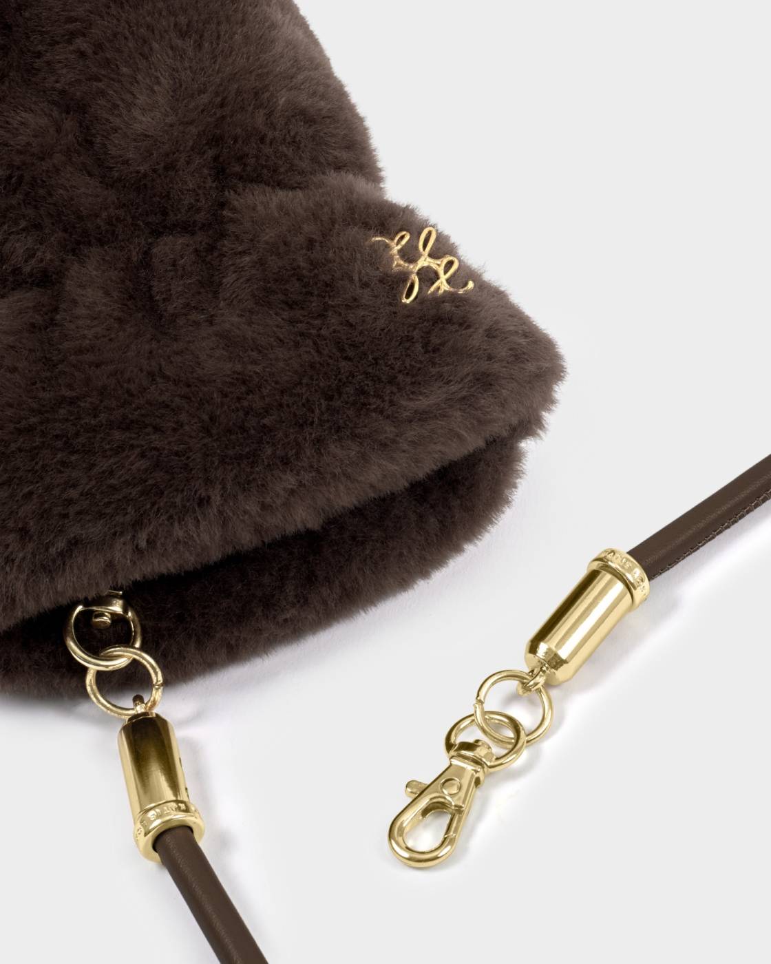 Katie Loxton Faux Fur Mittens with Cord