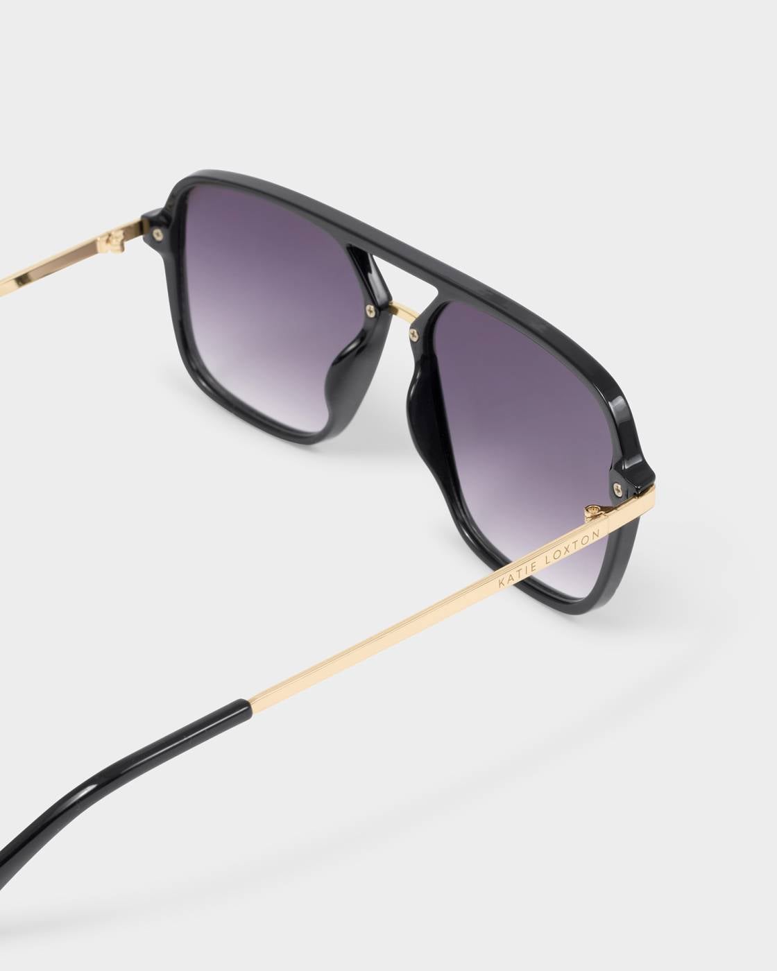 Katie Loxton St. Moritz Aviator Sunglasses in Black