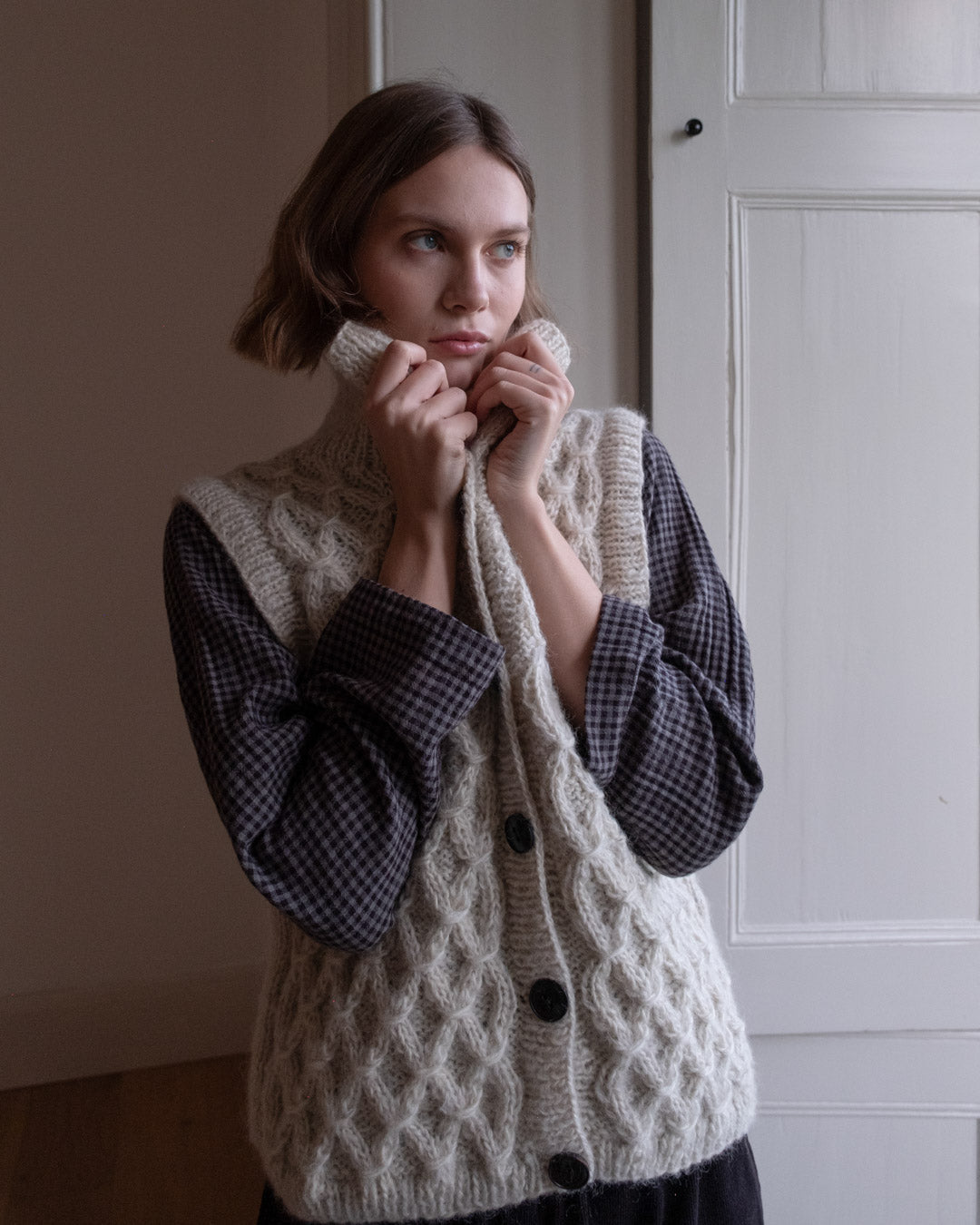 Bibico Peppa Buttoned Vest in Natural