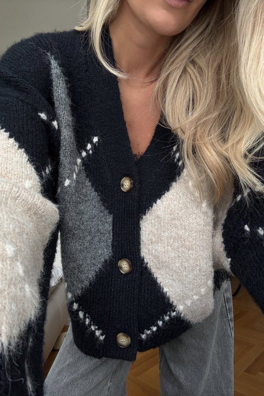 Noella Laiana Knit Cardigan in Navy Mix