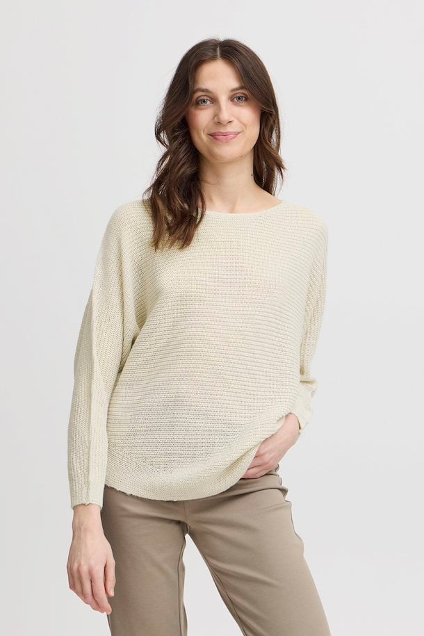 Fransa Eretta Pullover in Limestone Melange