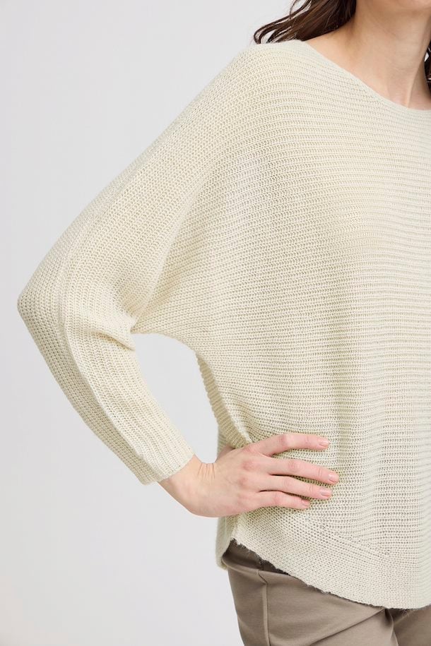 Fransa Eretta Pullover in Limestone Melange