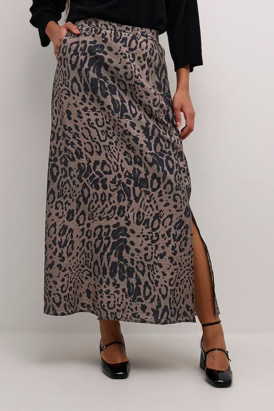 KAFFE Jemma Skirt in Major Brown/Black